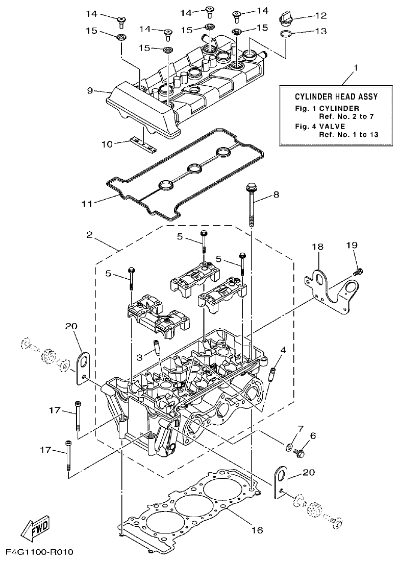 Yamaha EX1050B-S(F3Y36GAB6GA2 CYLINDER parts diagram